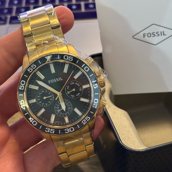 BRAND NEW Fossil Bannon Multifunction Gold-Tone Stainless Steel Watch - Picture 1 of 5